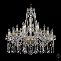 Хрустальная подвесная люстра Bohemia IVELE Crystal 1413/12+6+3/300/G