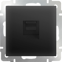 Телефонная розетка  RJ-11  (черный матовый) Werkel WL08-RJ-11