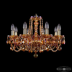 Хрустальная подвесная люстра Bohemia IVELE Crystal 1402/8/195/G/M711