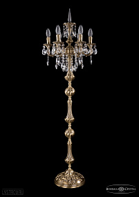 Литой торшер с хрусталем Bohemia IVELE Crystal 7000/6/125-134/B/FP