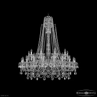 Большая хрустальная люстра Bohemia IVELE Crystal 1411/20+10/400/XL-130 Ni