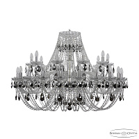 Большая хрустальная люстра Bohemia IVELE Crystal 1406/20+10/400 Ni K781