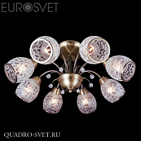 Люстра потолочная EUROSVET 30026 30026/8 античная бронза