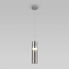 Подвесной светодиодный светильник Eurosvet Lumen 50244/1 LED хром/дымчатый