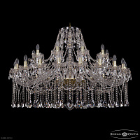 Большая хрустальная люстра Bohemia IVELE Crystal 1413/20+10/460 G