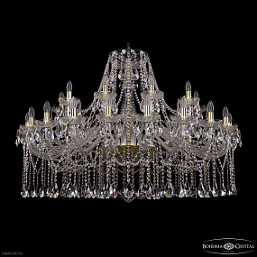 Большая хрустальная люстра Bohemia IVELE Crystal 1413/20+10/460 G