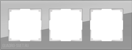 Рамка на 3 поста (серый,стекло) Werkel WL01-Frame-03