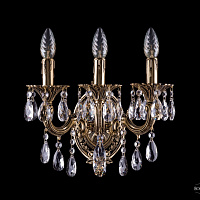 Бра литое с хрусталем Bohemia IVELE Crystal 1702B/3/175 B/GB