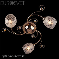Люстра потолочная EUROSVET 9677 9677/3 золото