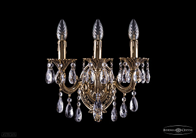 Бра литое с хрусталем Bohemia IVELE Crystal 1702B/3/175 B/GB