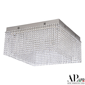 Хрустальная потолочная светодиодная люстра APL LED Sicilia SH04.52.A.Ni.4000.PK