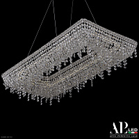 Большая хрустальная светодиодная люстра APL LED Rimini S515.0.80.B.4000