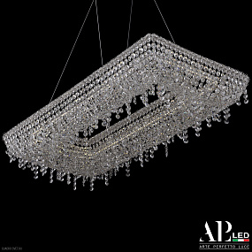Большая хрустальная светодиодная люстра APL LED Rimini S515.3.80.B.4000