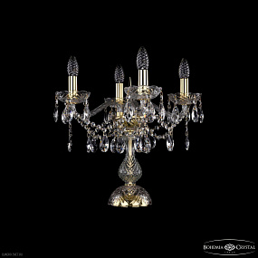 Настольная лампа с хрусталем Bohemia IVELE Crystal 1413L/4/141-39 G