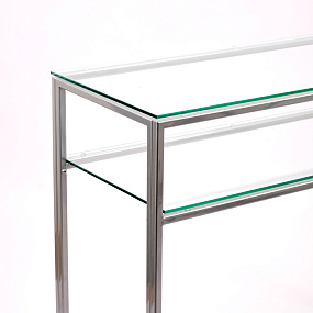 Консольный столик с полкой в прихожую AllConsoles  1042-CS clear