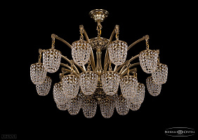 Литая подвесная люстра с хрусталем Bohemia IVELE Crystal 1772/24/342/GB