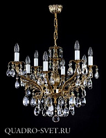 Люстра подвесная ARTGLASS ETELA VIII. BRASS ANTIQUE CE