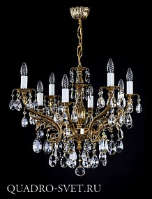 Люстра подвесная ARTGLASS ETELA VIII. BRASS ANTIQUE CE