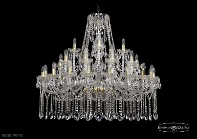 Хрустальная подвесная люстра Bohemia IVELE Crystal 1413/20+10+5/400/G
