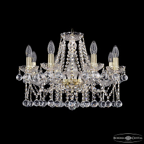 Хрустальная подвесная люстра Bohemia IVELE Crystal 1413/8/200/G/Balls