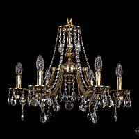 Литая подвесная люстра с хрусталем Bohemia IVELE Crystal 1771/6/190/A/GB