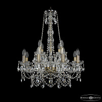 Хрустальная подвесная люстра Bohemia IVELE Crystal 1411/8+4/195/h-70 Pa