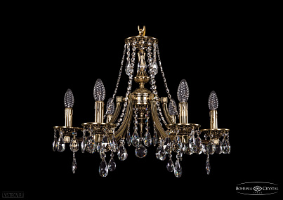 Литая подвесная люстра с хрусталем Bohemia IVELE Crystal 1771/6/190/A/GB