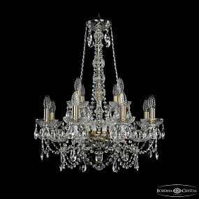 Хрустальная подвесная люстра Bohemia IVELE Crystal 1411/8+4/195/h-70 Pa
