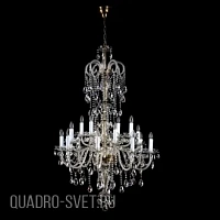 Большая хрустальная люстра ArtGlass THEODORA XVI. 910x1500 DARK PATINA CE