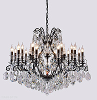 Большая люстра Crystal Lux MAGNIFICO SP19 BLACK/TRANSPARENT