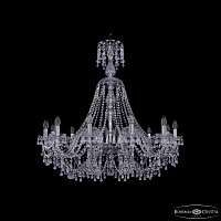 Большая хрустальная люстра Bohemia IVELE Crystal 1410/12/360/XL-97 Ni V0300