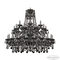 Большая хрустальная люстра Bohemia IVELE Crystal 1411/20+10+5/400/2d Ni M781