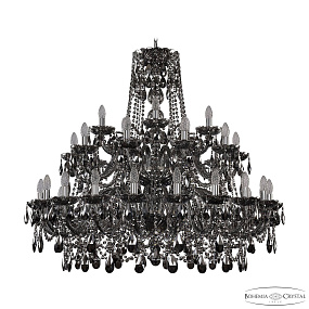 Большая хрустальная люстра Bohemia IVELE Crystal 1411/20+10+5/400/2d Ni M781