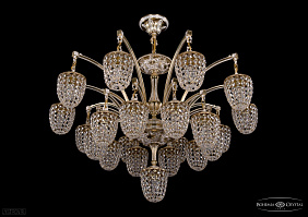 Литая подвесная люстра с хрусталем Bohemia IVELE Crystal 1772/20+1/342/GW