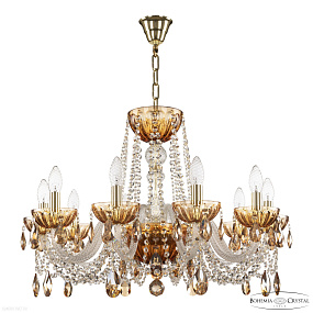Хрустальная подвесная люстра Bohemia IVELE Crystal 5402/10/240 G Amber/M-1H K721