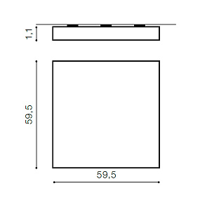Светодиодный потолочный светильник Azzardo Panel 60  3000K AZ1272