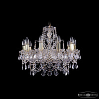Хрустальная подвесная люстра Bohemia IVELE Crystal 1411/10/195/G/Leafs