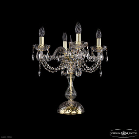 Настольная лампа с хрусталем Bohemia IVELE Crystal 1406L/4/141-47 G