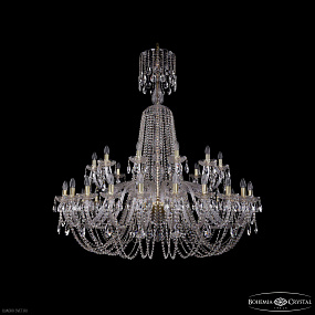 Большая хрустальная люстра Bohemia IVELE Crystal 1402/24+12/530/XL-154 G