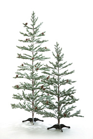 Ель CRYSTAL TREES БОРГО заснеженная с шишками 210 см. KP17210