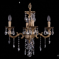 Литая подвесная люстра с хрусталем Bohemia IVELE Crystal 1701/4/181/B/FP