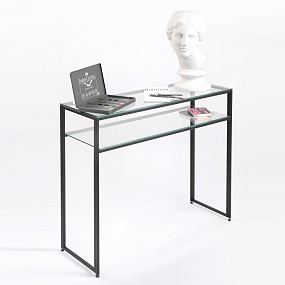 Консольный столик с полкой в прихожую AllConsoles  1041-CB clear