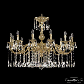 Подвесная хрустальная люстра Bohemia Ivele Crystal Verona 72101/12/360 A G