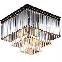 Хрустальная потолочная люстра Newport 31105/PL black+gold