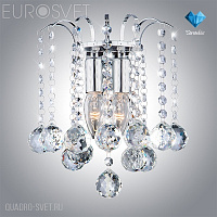 Бра Eurosvet Ostiniya 3299/2 хром/прозрачный хрусталь Strotskis