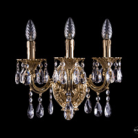 Бра литое с хрусталем Bohemia IVELE Crystal 1702B/3/175 A/G