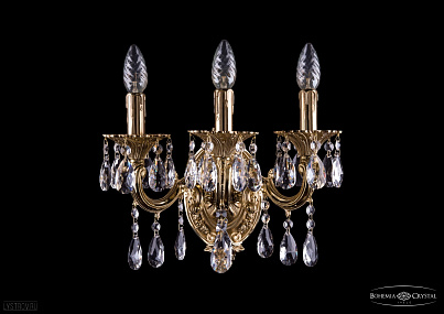 Бра литое с хрусталем Bohemia IVELE Crystal 1702B/3/175 A/G