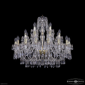 Большая хрустальная люстра Bohemia IVELE Crystal 1403/16+8+4/300 G