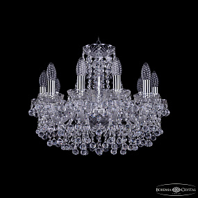 Хрустальная подвесная люстра Bohemia IVELE Crystal 1409/10/160 Ni