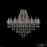 Большая хрустальная люстра Bohemia IVELE Crystal 1415/20/460 G